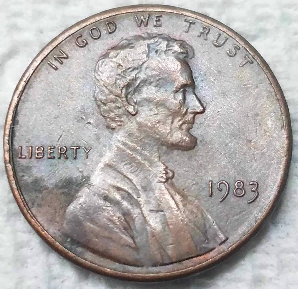 1983-P-Lincoln-Struck-Through-On-Memorial-Of-Reverse?